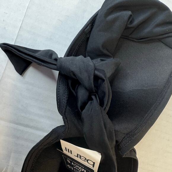 Bar III Women’s Swimwear Core Solids Twist Bandeau Bikini Top Black NWT XS - Picture 5 of 8